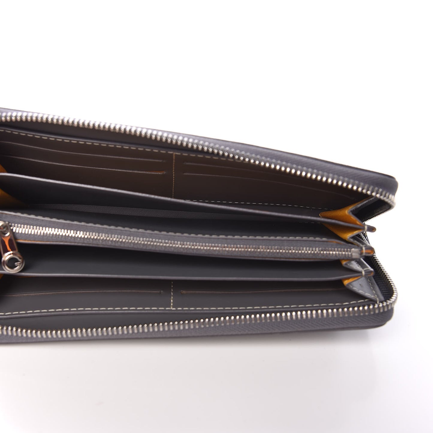 Goyardine Matignon Zip Around GM Wallet Grey