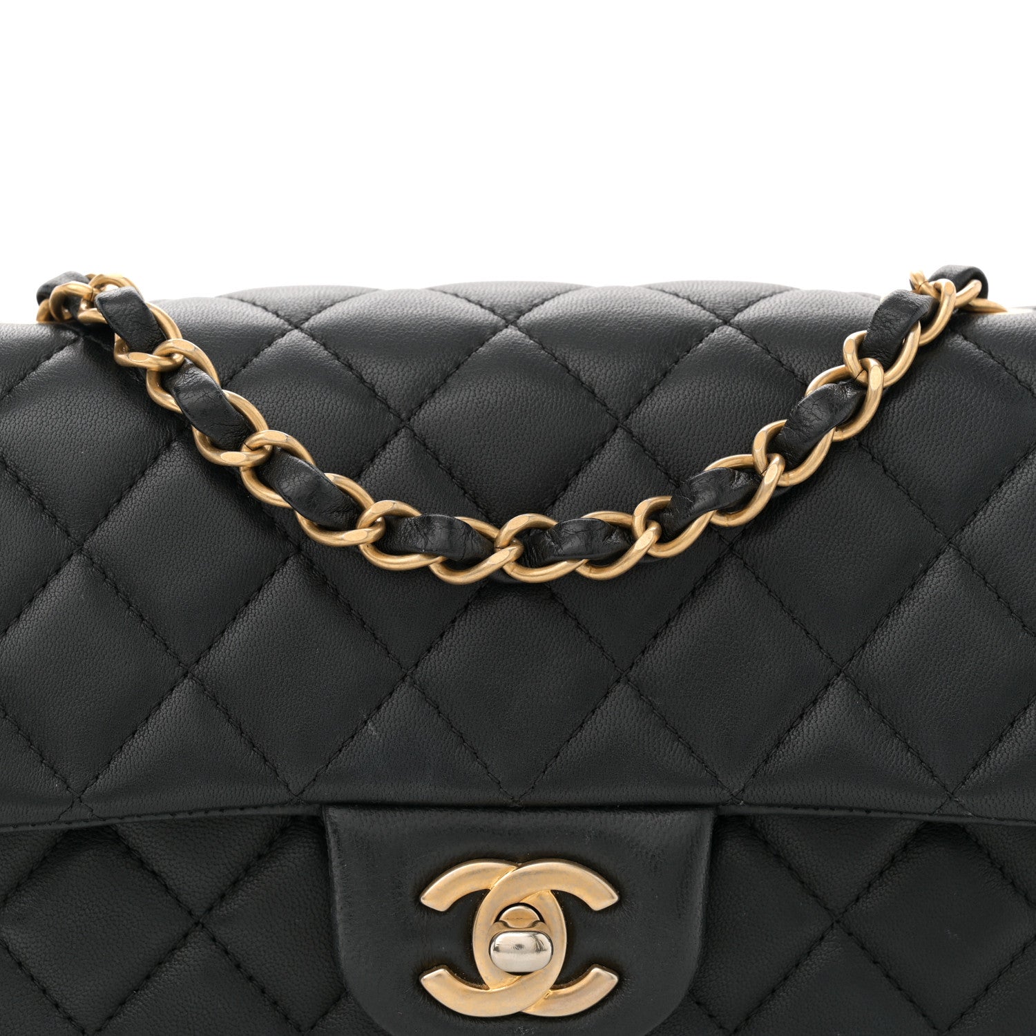 Chanel Lambskin Quilted Mini Rectangular Flap Black 8 of 11