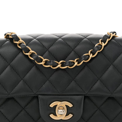 Chanel Lambskin Quilted Mini Rectangular Flap Black 8 of 11