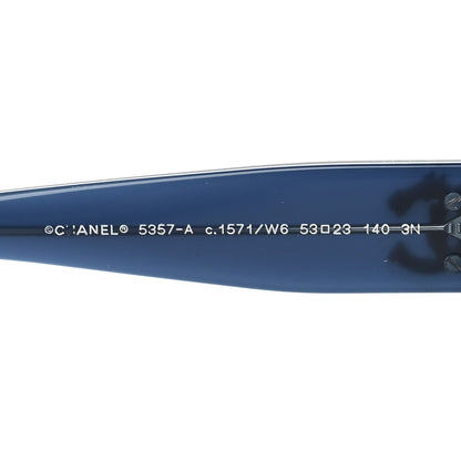 Chanel Acetate Mirror CC Square Fall Sunglasses 5357-A Blue 5 of 7