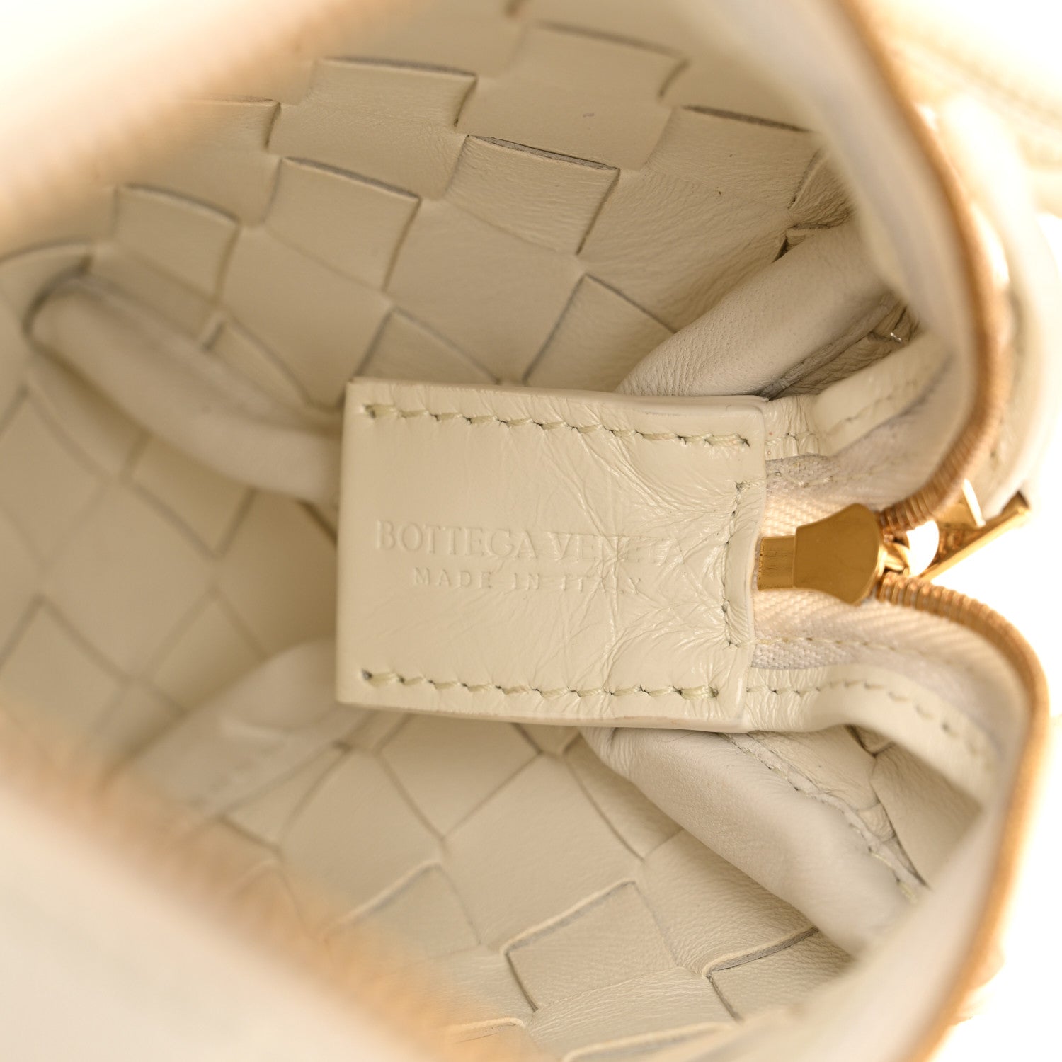 Bottega Veneta Nappa Intrecciato Metallic Knot Mini Loop Camera Bag Bone 6 of 9