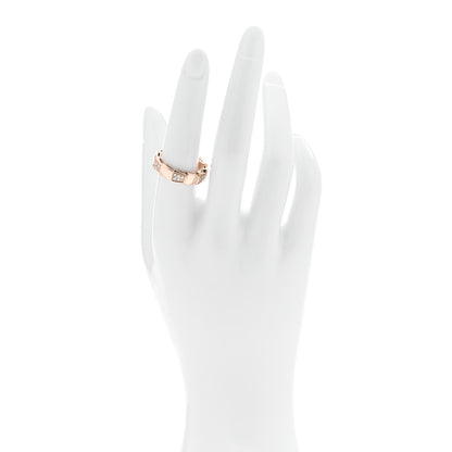 Bulgari 18K Rose Gold Diamond 6mm Serpenti Viper Band Ring 55 7.25 2 of 5