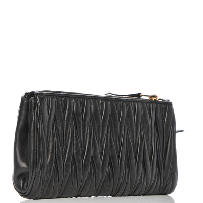 Miu Miu Nappa Matelasse Lux Wristlet Black 3 of 6
