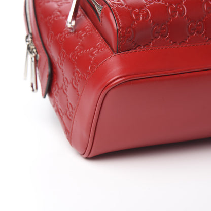 Gucci Guccissima Signature Small Day Backpack Hibiscus Red 7 of 9