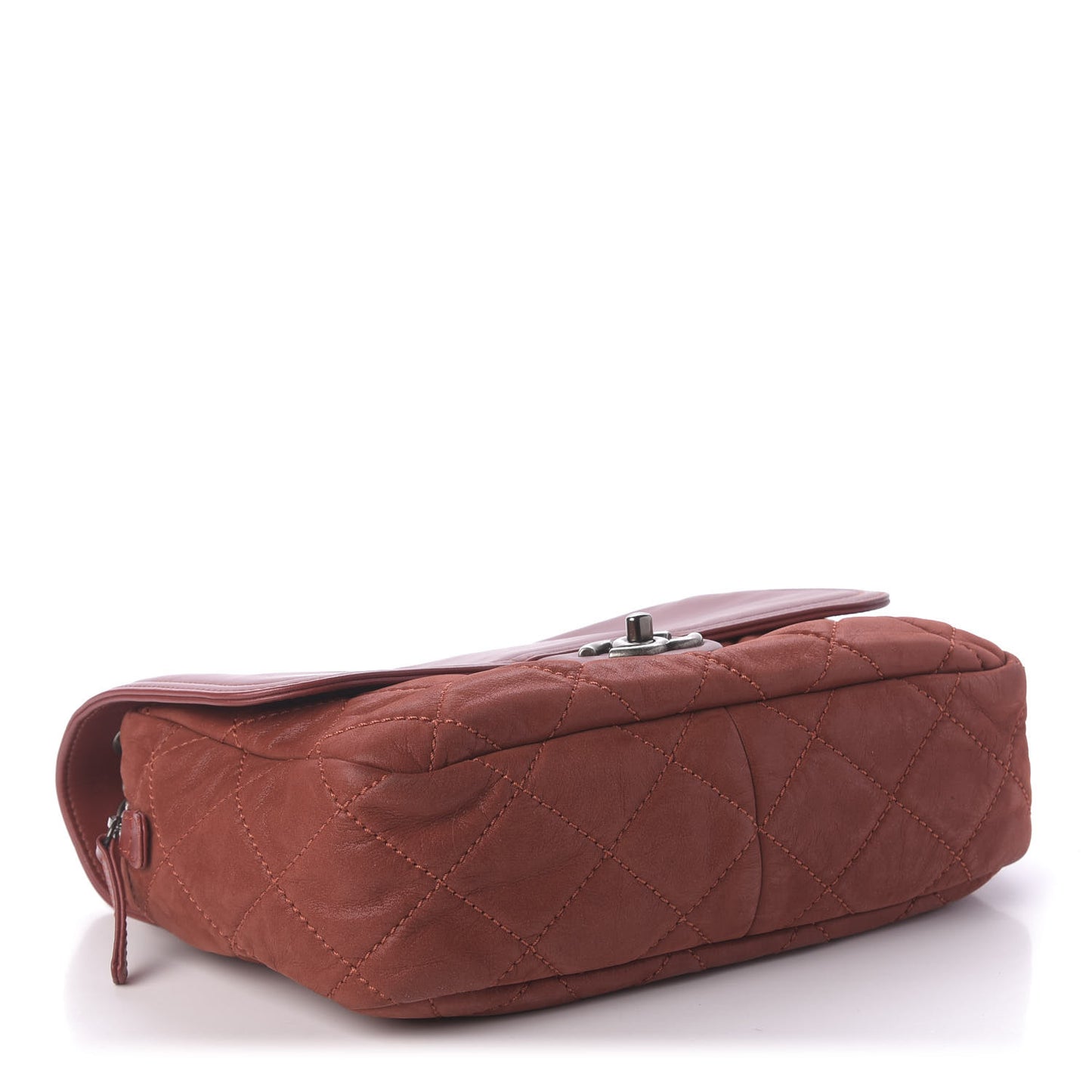 Iridescent Calfskin Medium In the Mix Flap Red