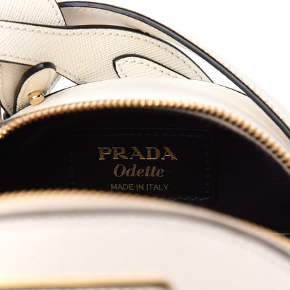 Prada Saffiano Lux Mini Odette Backpack Bianco 7 of 7
