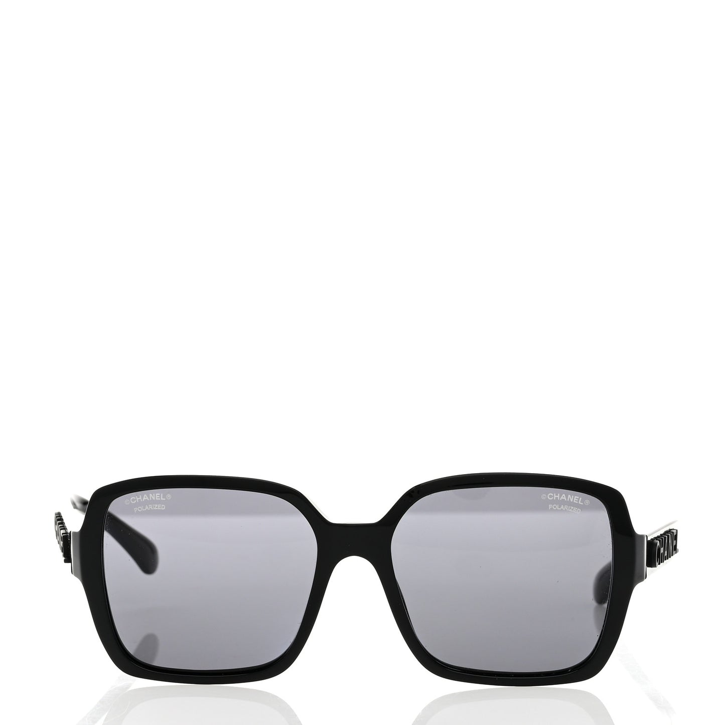 Acetate Polarized Square Sunglasses 5408 Black