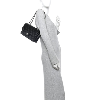 Chanel Caviar Quilted Medium Double Flap Black 2 of 10