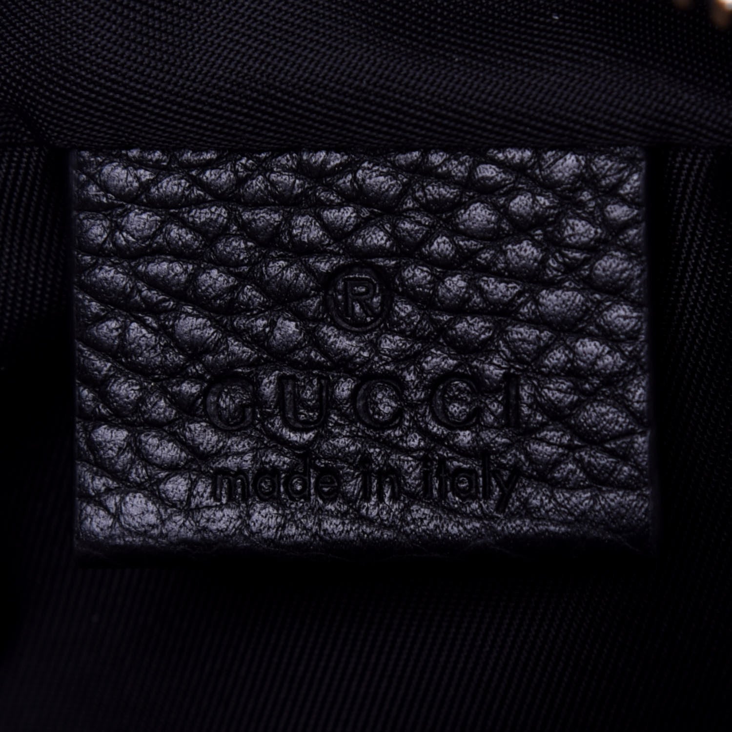 Gucci Pebbled Calfskin Mini Soho Disco Bag Black 8 of 11