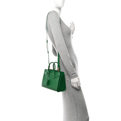 Saint Laurent Calfskin Nano Sac De Jour New Vert Praire 2 of 12