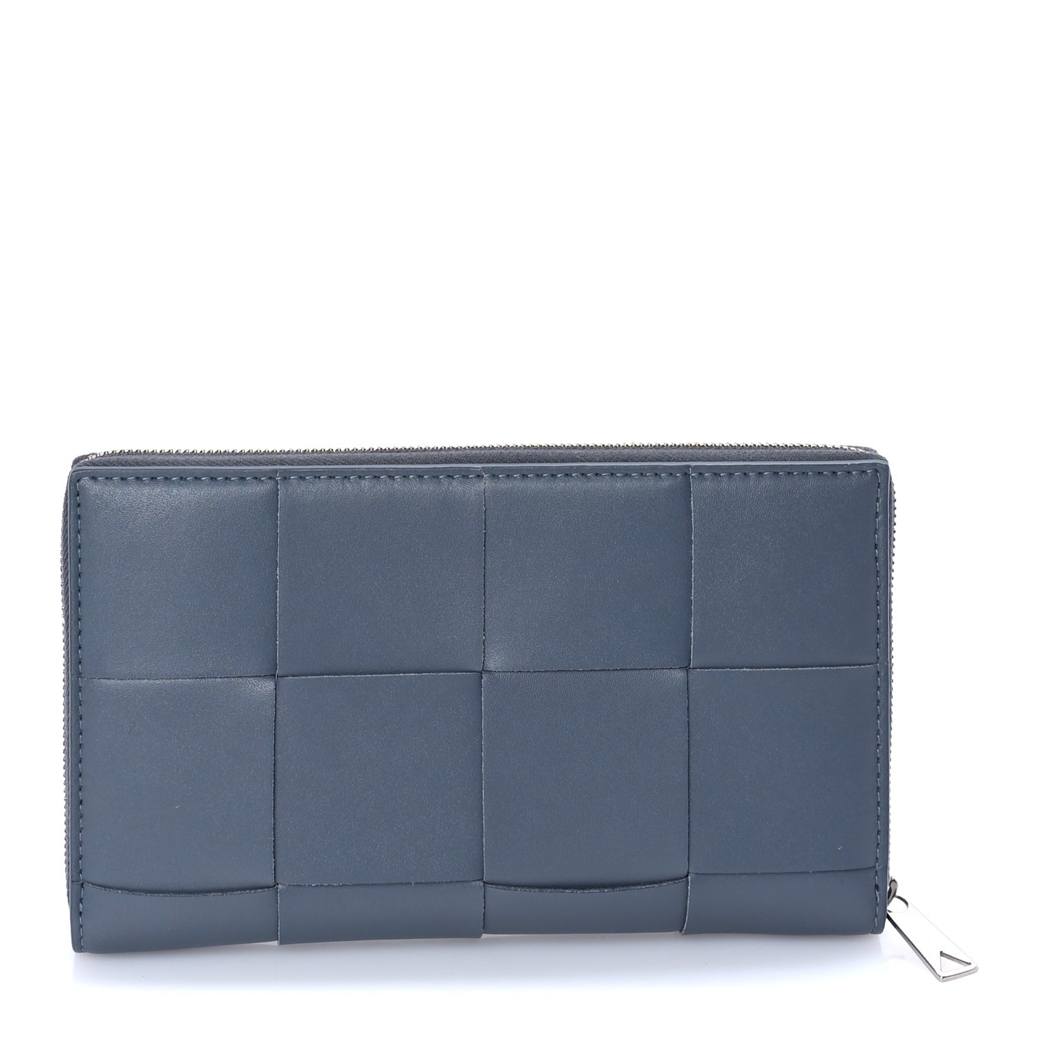 Bottega Veneta Calfskin Maxi Intrecciato Zip Around Wallet Thunder 1 of 7