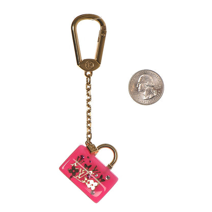 Louis Vuitton Resin Inclusion Speedy Bag Charm Key Chain Rose Pop 2 of 2