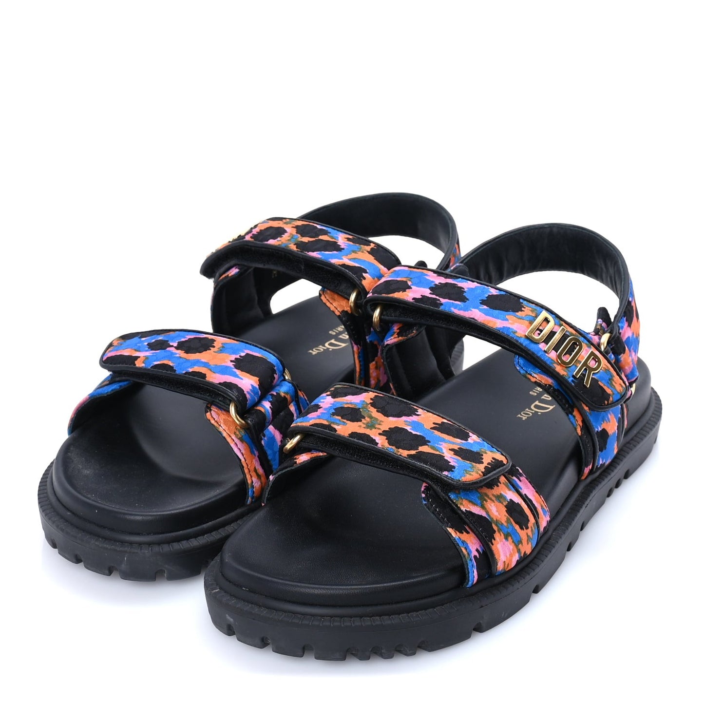 Technical Fabric Mizza Print Dioract Sandals 38  Multicolor