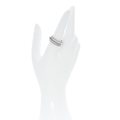 David Yurman Sterling Silver Diamond 11mm Wide Crossover Cable Ring 57 8 2 of 5