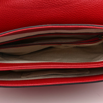Gucci Cellarius Calfskin Feline GG Marmont Flap Shoulder Bag Vulcanic Red 5 of 7