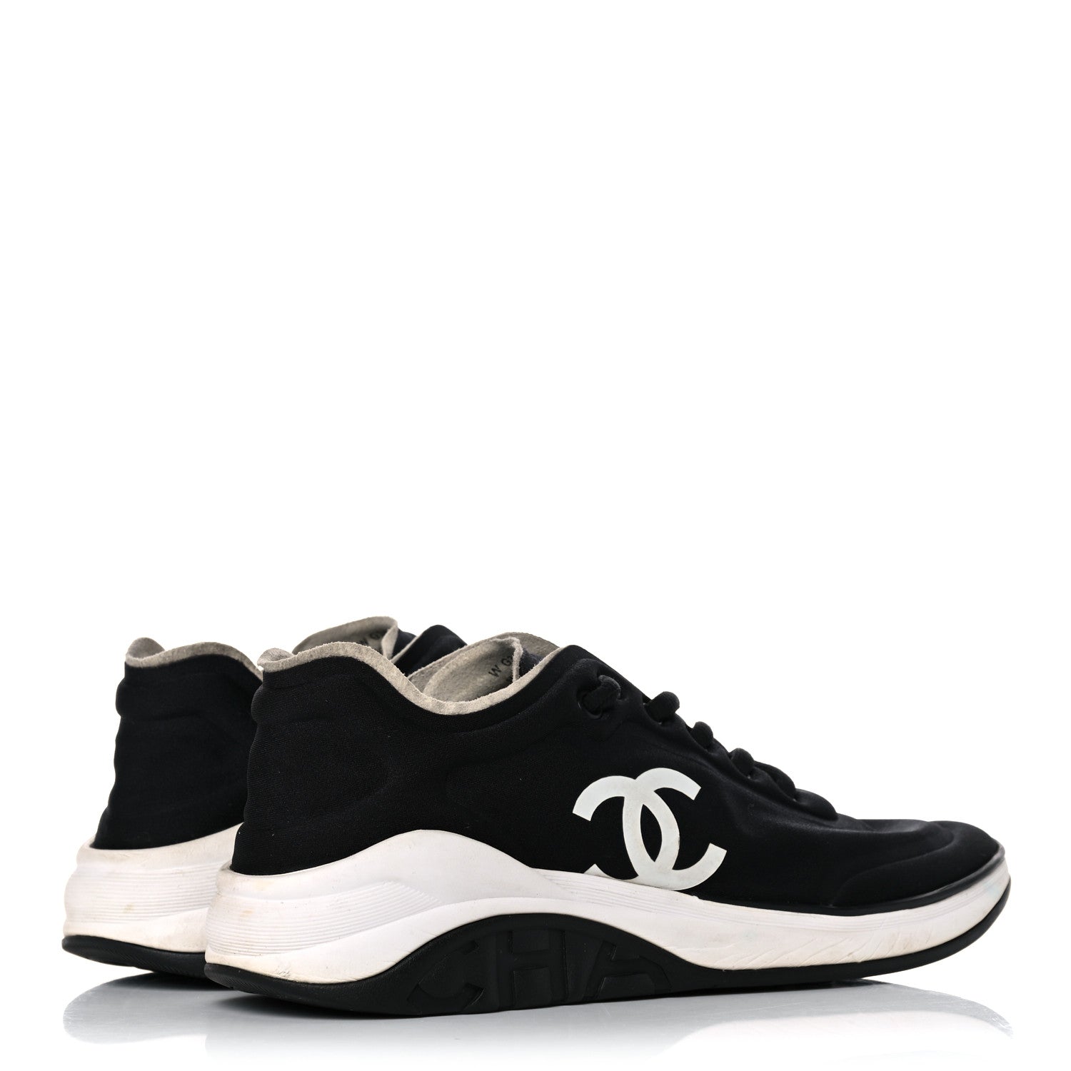 Chanel Lycra CC Sneakers 39 Black 4 of 13