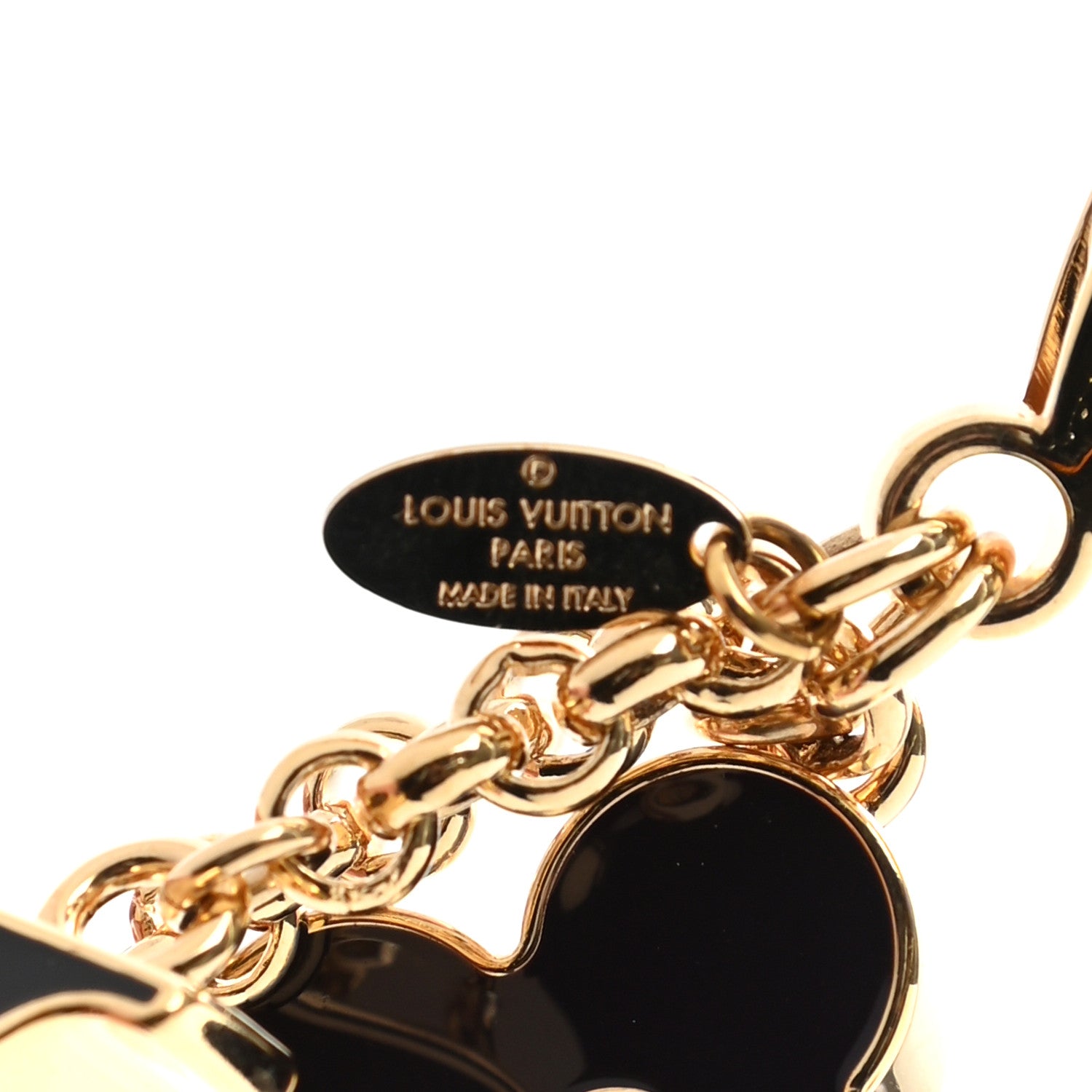 Louis Vuitton Metal Enamel Fleur De Monogram Bag Charm Dore 5 of 5