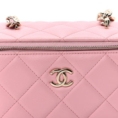 Chanel Lambskin Resin Elegant Chain Vanity Case Pink 6 of 8