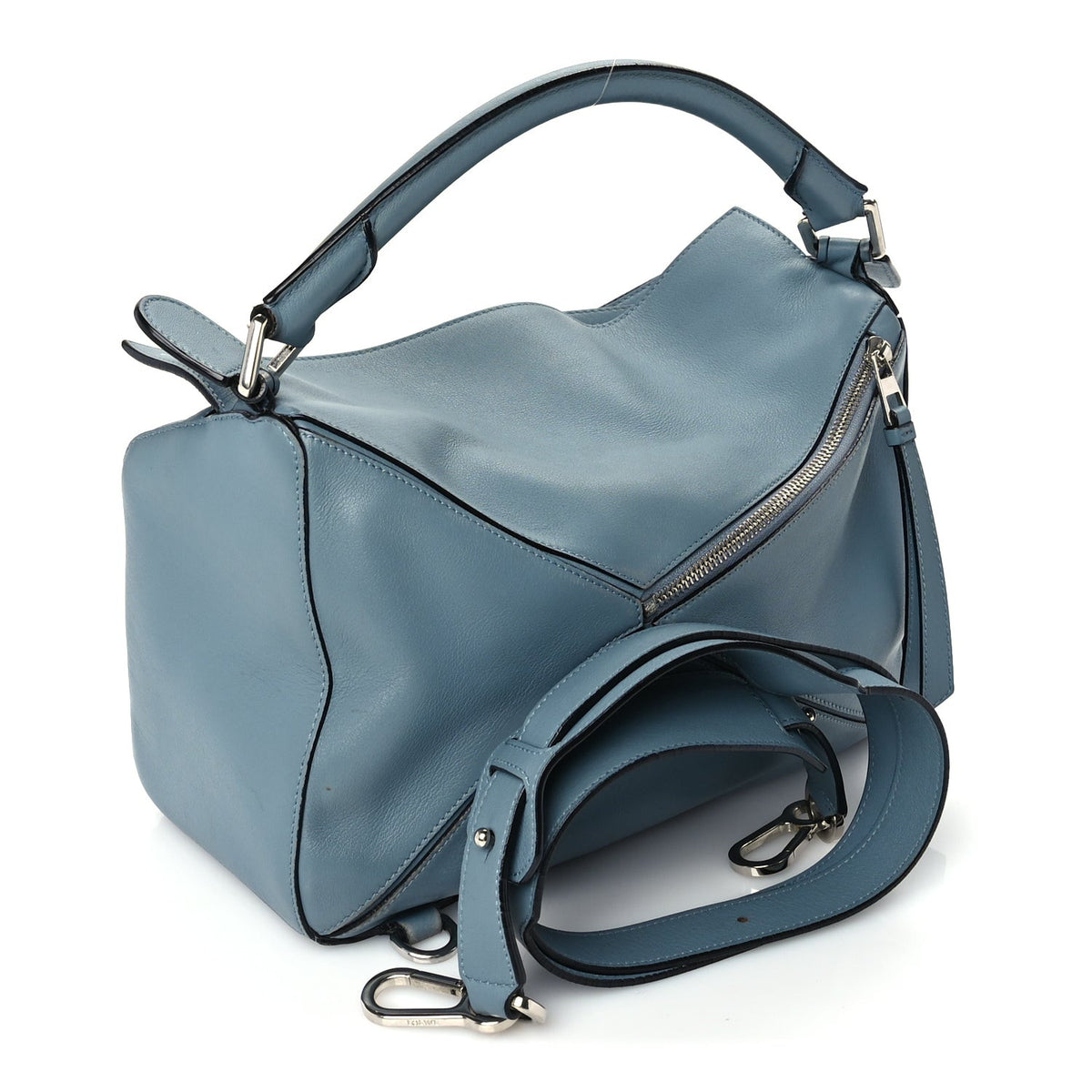 Calfskin Medium Puzzle Bag Blue