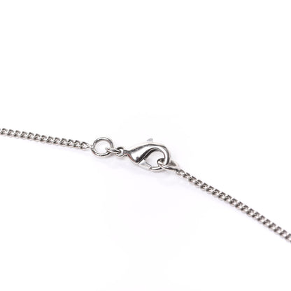 Chanel Crystal CC Pendant Necklace Silver 5 of 6