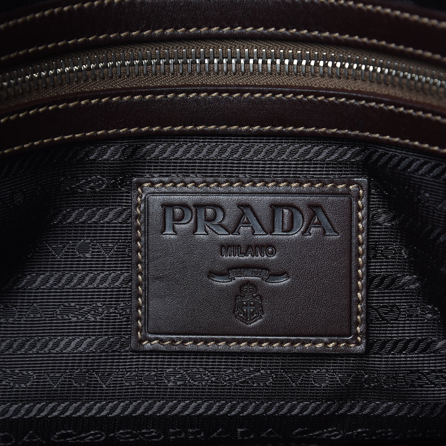 Prada Jacquard Logo Bauletto Corda Moro 7 of 18