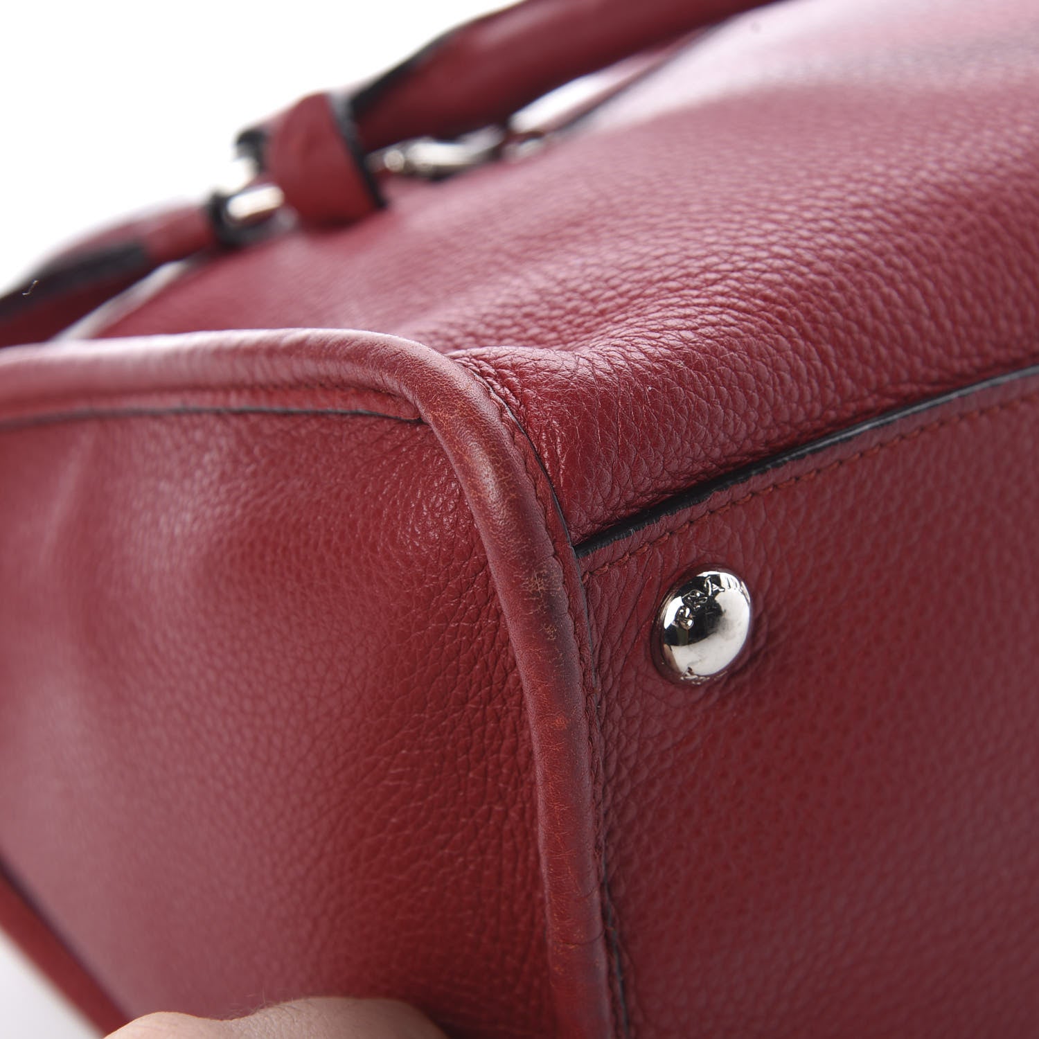 Prada Vitello Phenix Shopping Satchel Rosso 12 of 14