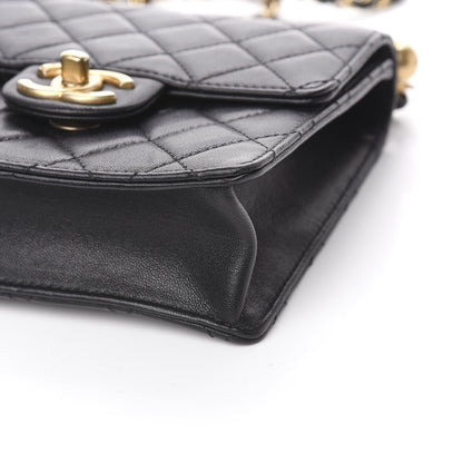 Chanel Lambskin Quilted Chic Pearls Flap Black 10 of 11