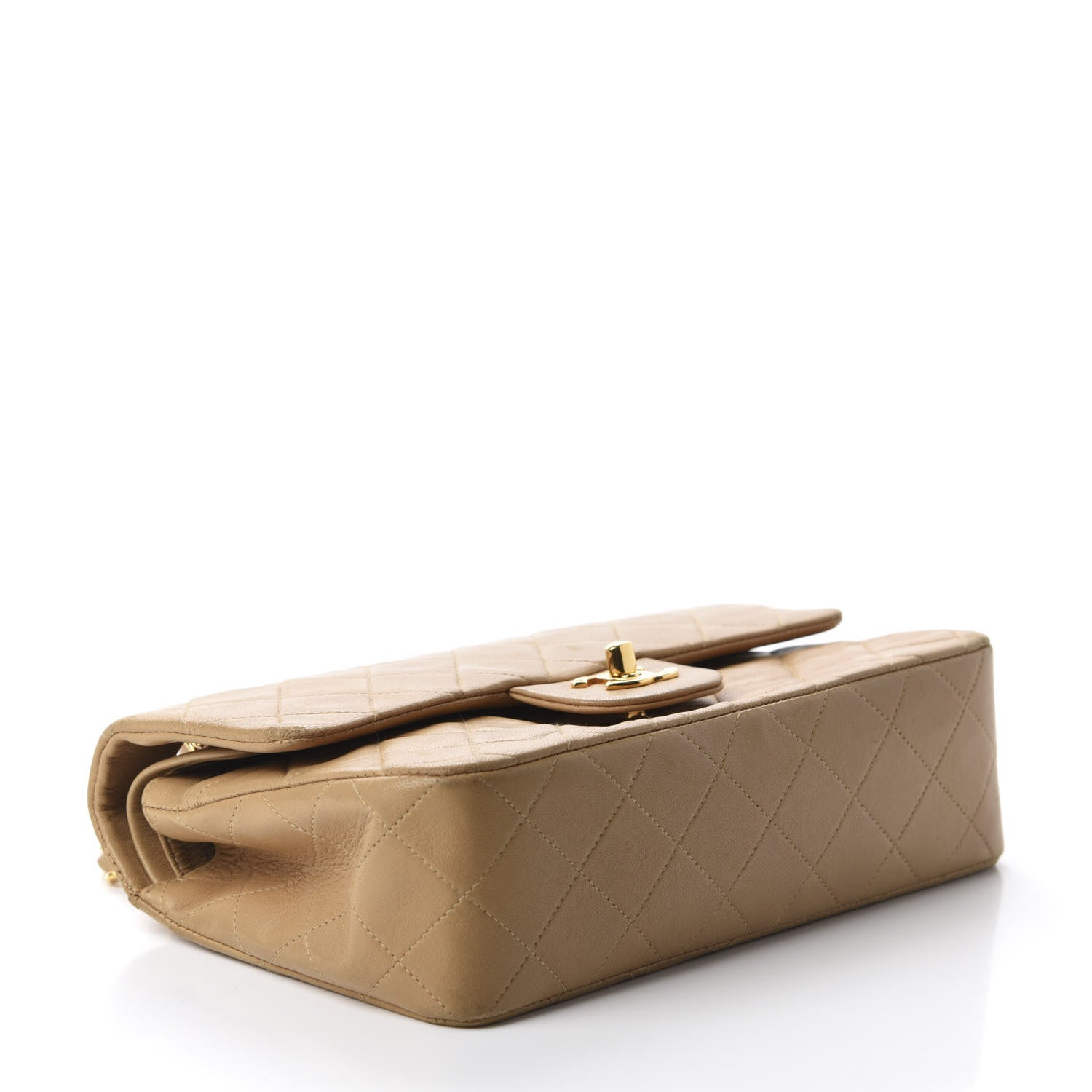 Chanel Lambskin Quilted Small Double Flap Beige 4 of 21