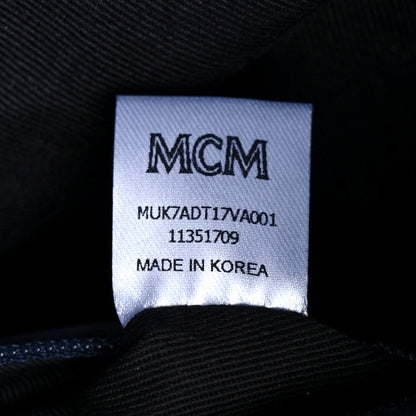MCM Nylon Monogram Small Tivitat Two-Pocket Backpack Blue 7 of 9