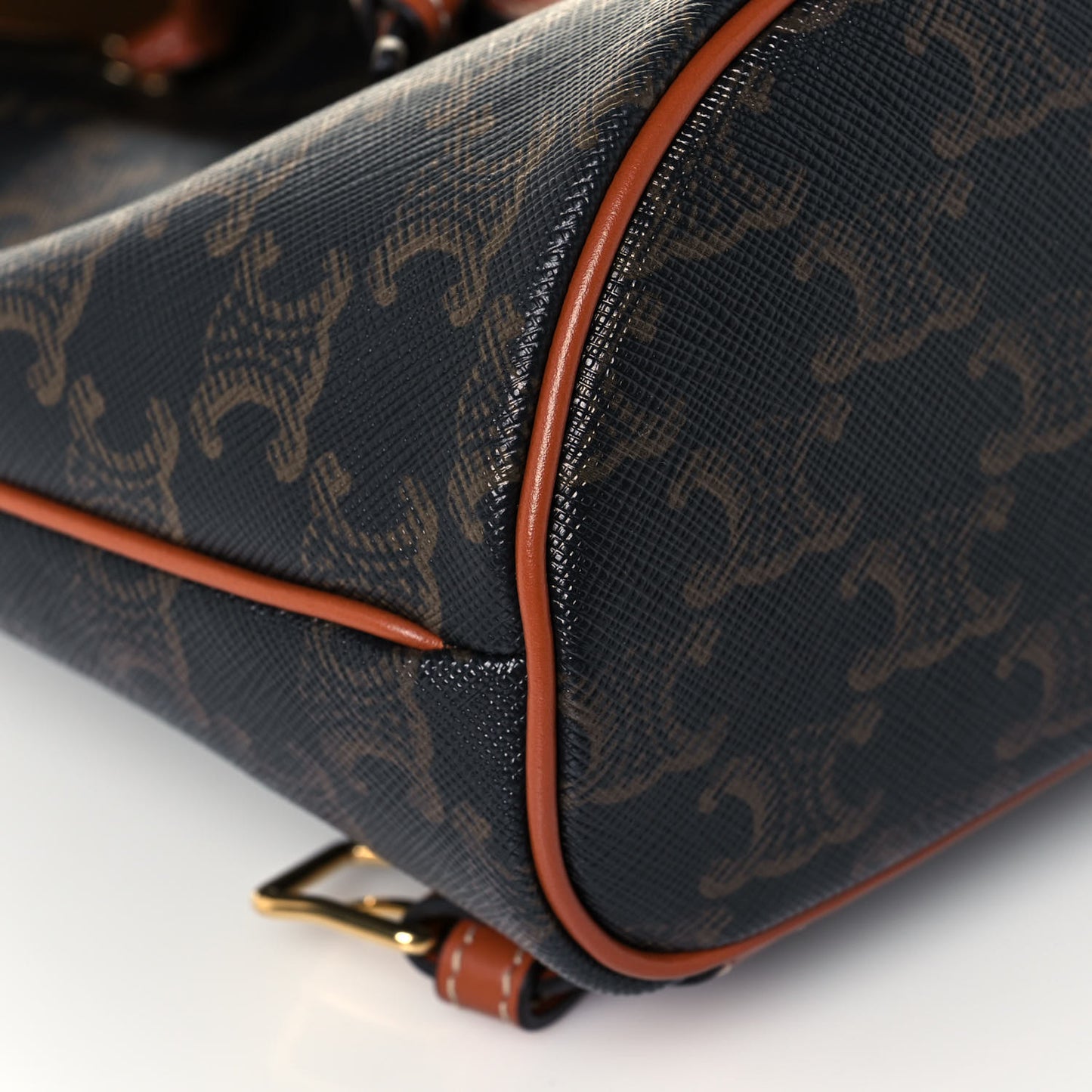 Triomphe Canvas Calfskin Mini Folco Backpack Tan