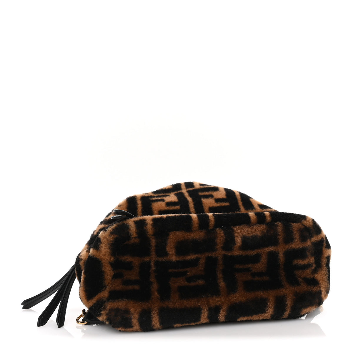 Shearling Macro FF 1974 Mini Backpack Tobacco Black