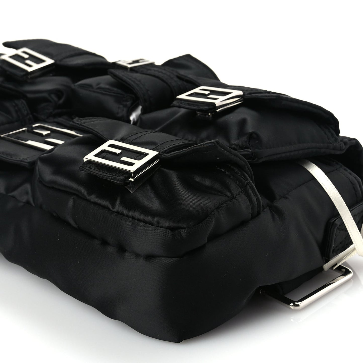 Econyl Cuoio Romano Multipocket Baguette Black