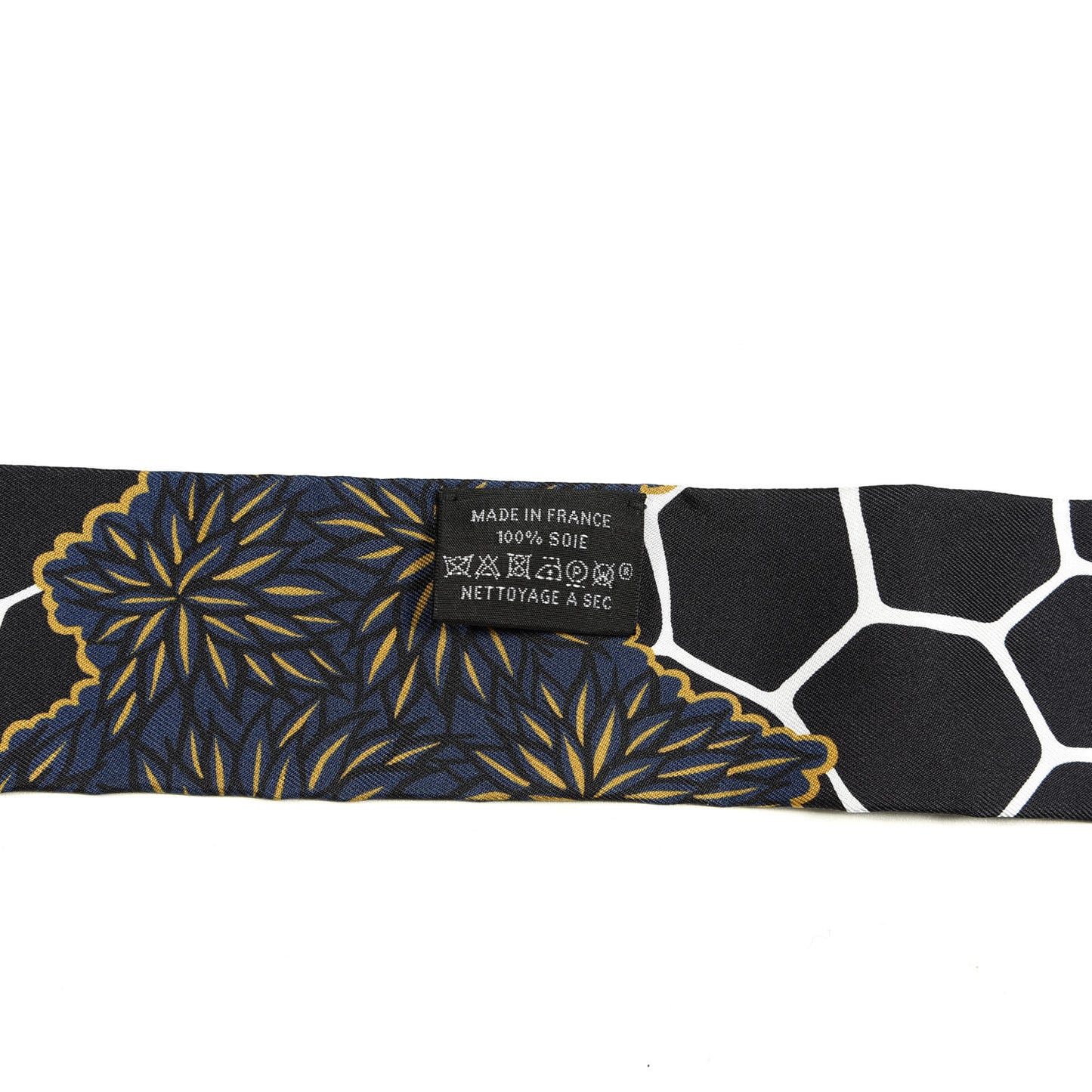 Silk Three Graces Twilly Black Gold Taupe