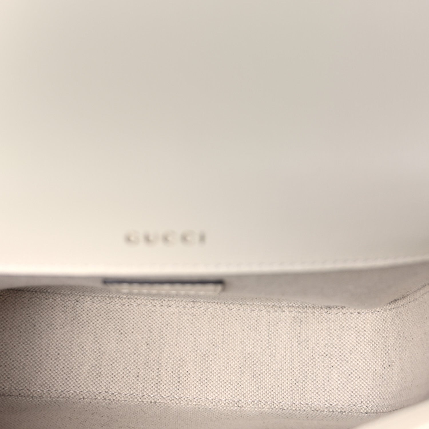Gucci Azalea Calfskin Mini Crystal Horsebit 1955 Shoulder Bag Mystic White 4 of 8