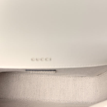 Gucci Azalea Calfskin Mini Crystal Horsebit 1955 Shoulder Bag Mystic White 4 of 8