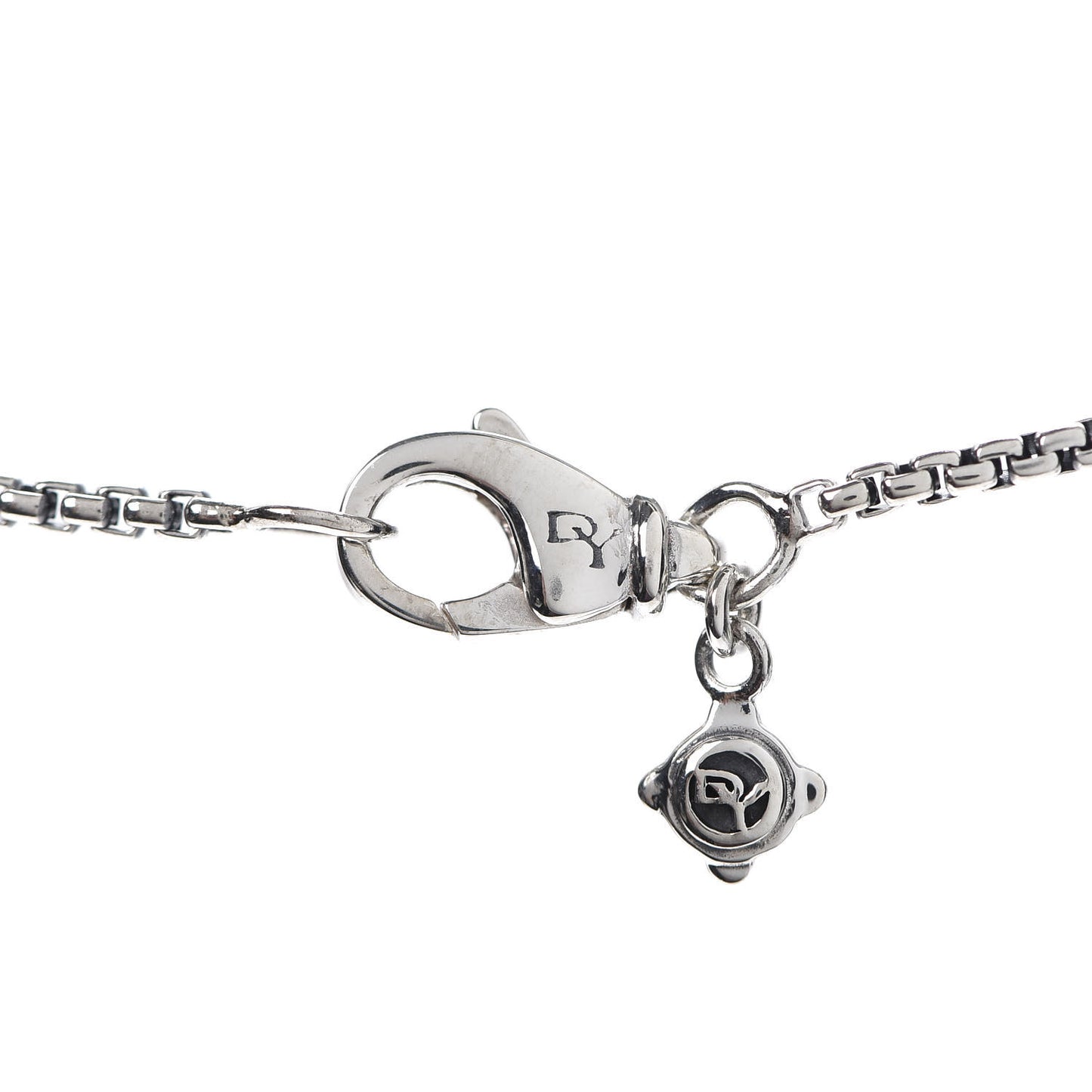 Sterling Silver Diamond Prasiolite 11mm Chatelaine Pendant Necklace