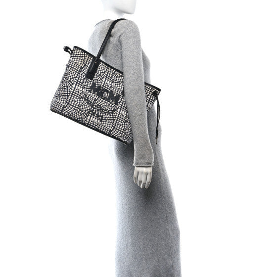 Visetos Medium Liz Reversible Shopper Tote Black