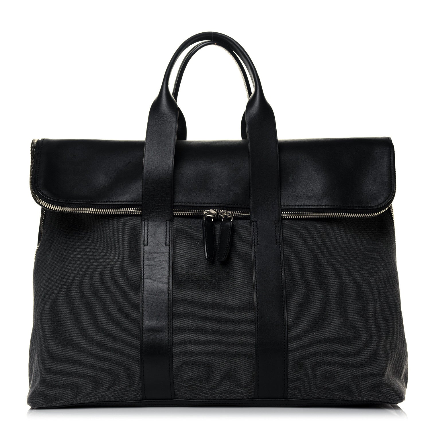 3.1 Phillip Lim Calfskin Canvas 31 Hour Bag Black 1 of 9