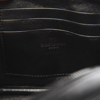 Saint Laurent Grain De Poudre Matelasse Monogram Mini Lou Camera Bag Black 6 of 10