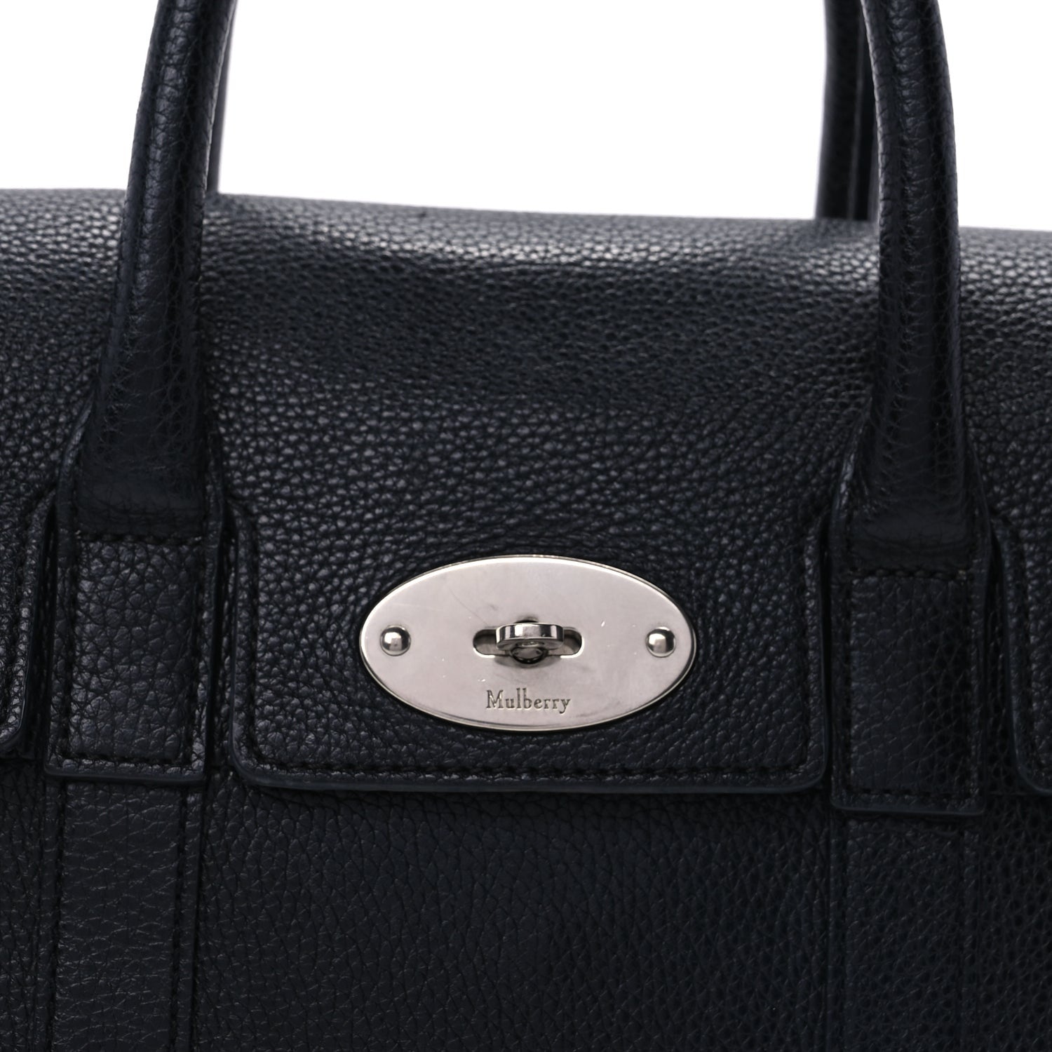 Mulberry Small Classic Grain Bayswater  Black 6 of 8
