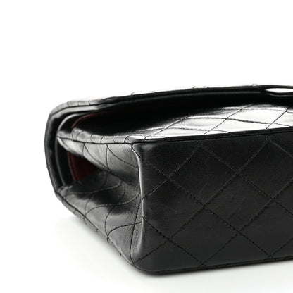 Chanel Lambskin Quilted Medium Double Flap Black 8 of 9