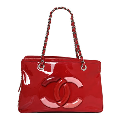 Chanel Vinyl Lipstick Ligne Tote Red 1 of 10