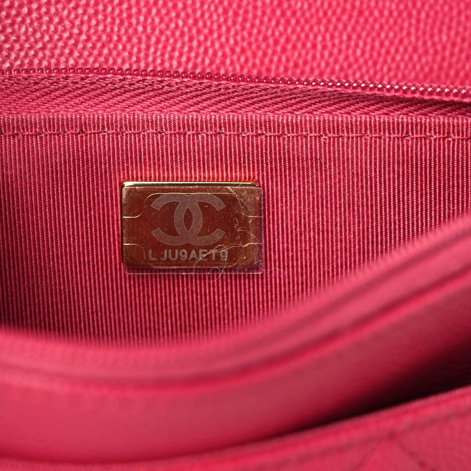 Chanel Caviar Quilted Wallet On Chain WOC Dark Pink 11 of 12