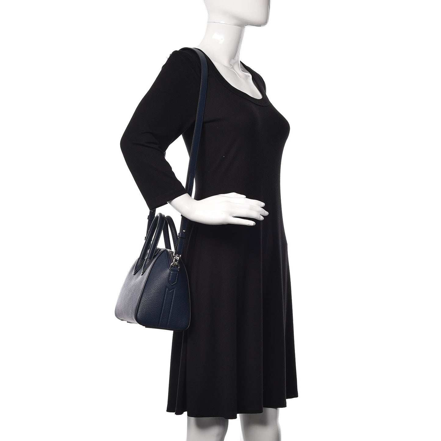 Sugar Goatskin Mini Antigona Navy