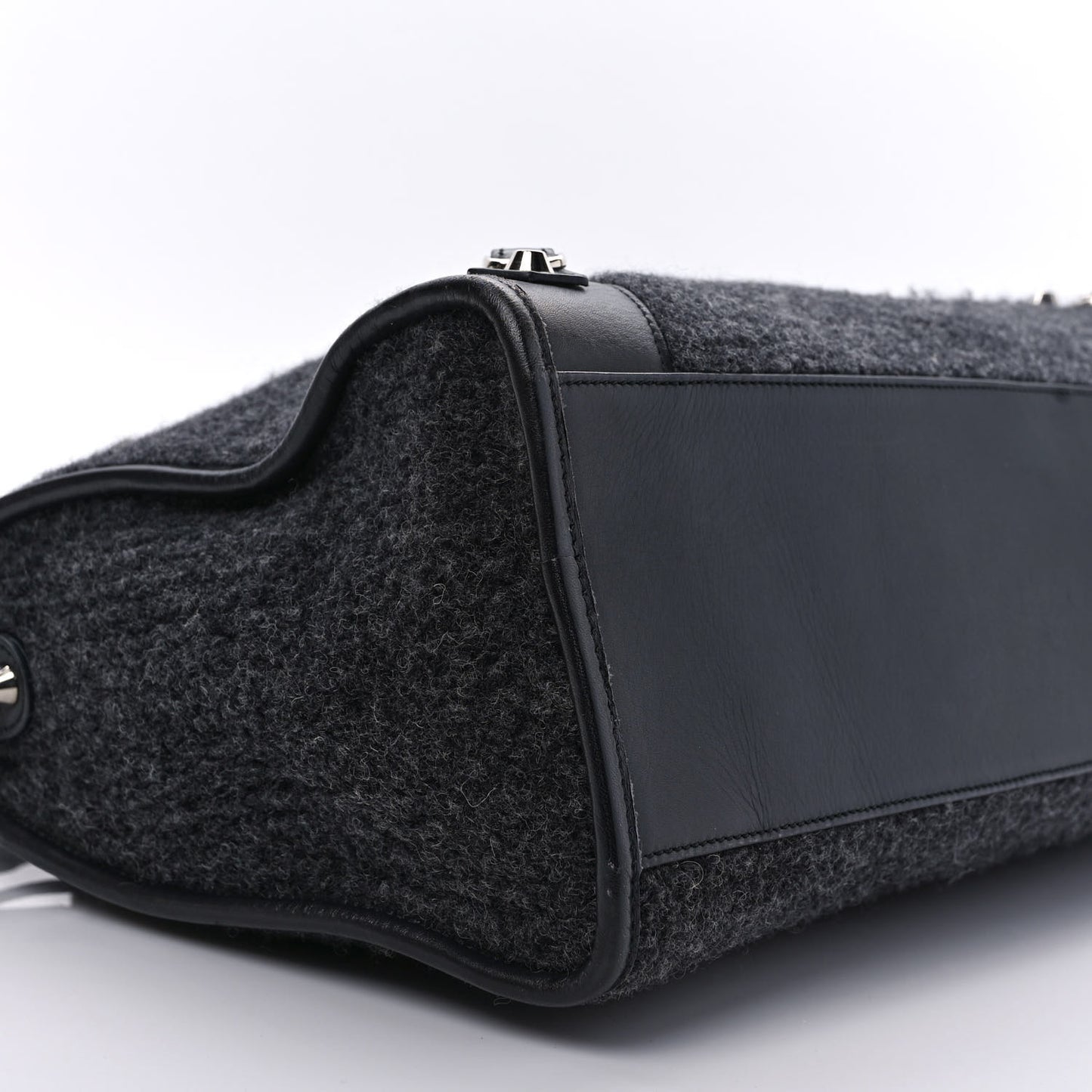 Alpaca Calfskin Classic Silver Hardware City Black
