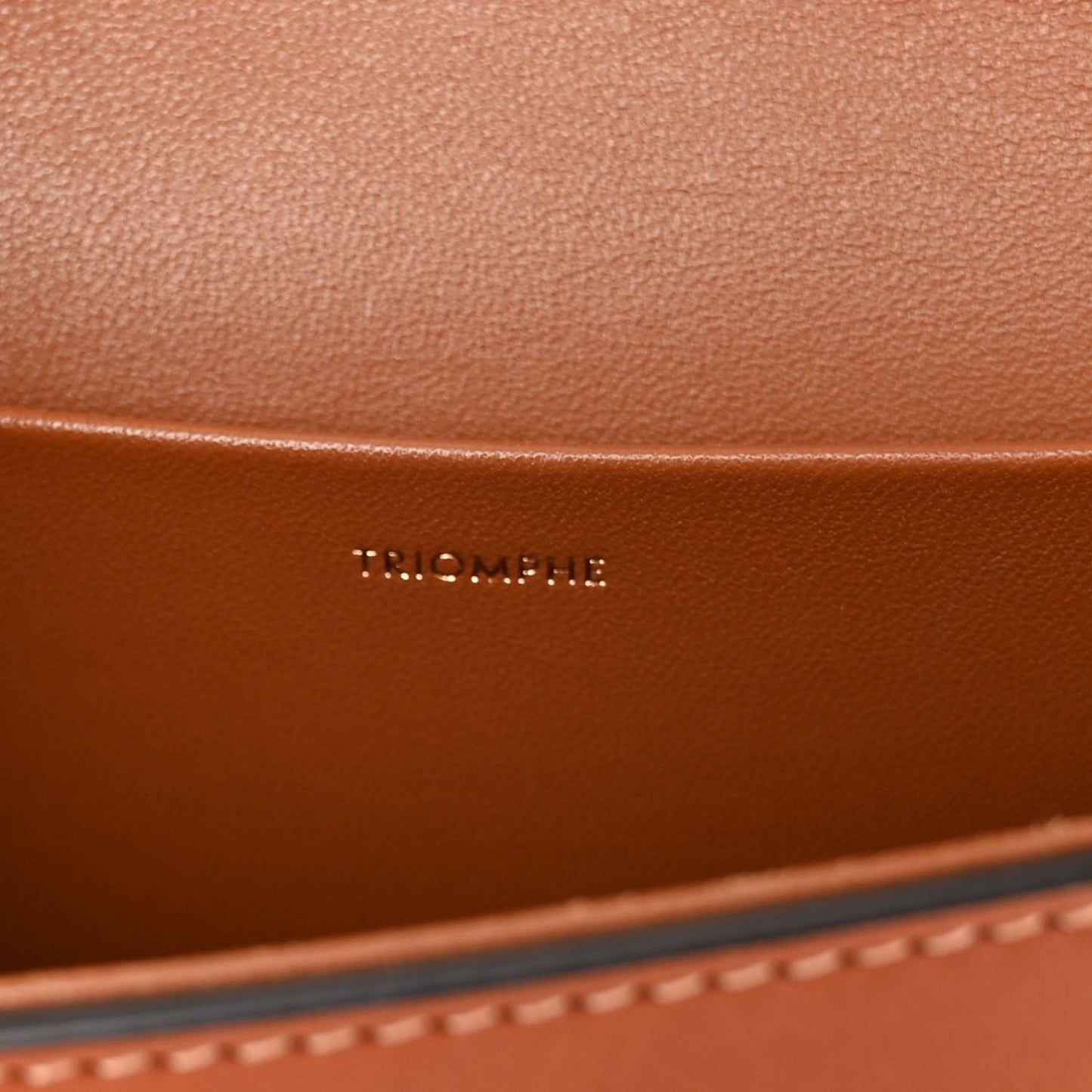 Natural Calfskin Triomphe Shoulder Bag Tan