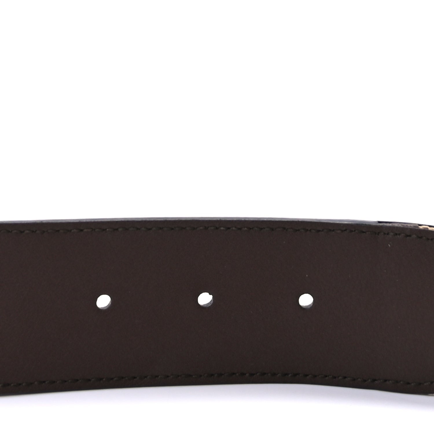 Gucci Monogram Jumbo GG Textured Dollar Calfskin Double G 40mm Belt 80 32 Camel Ebony 3 of 6