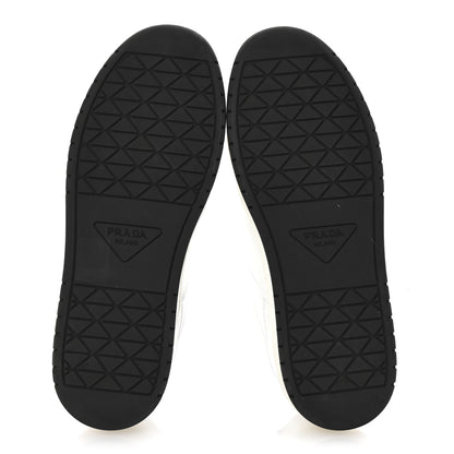 Prada Vitello Rois Triangle Womens Downtown Low Top 30mm Sneakers 36 White Black 6 of 10