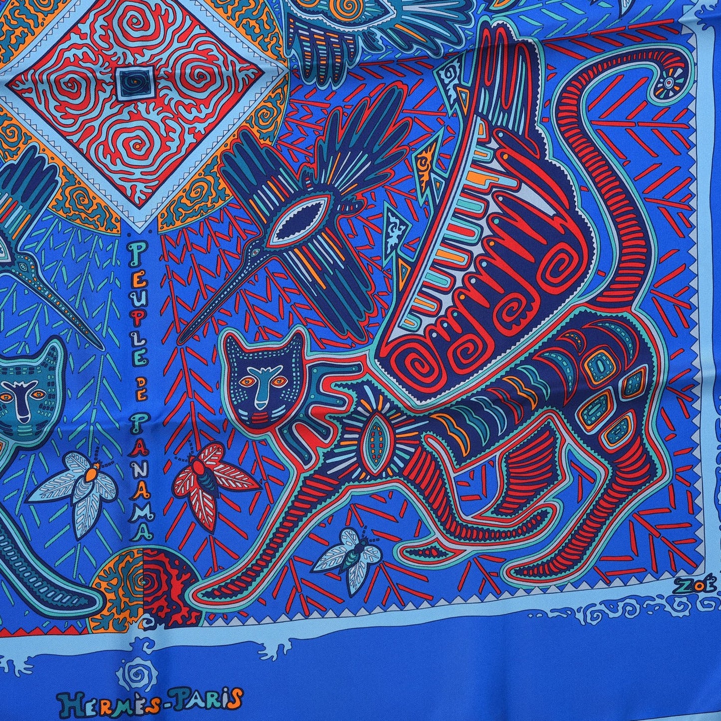 Silk Legende Kuna Peuple de Panama Scarf 90