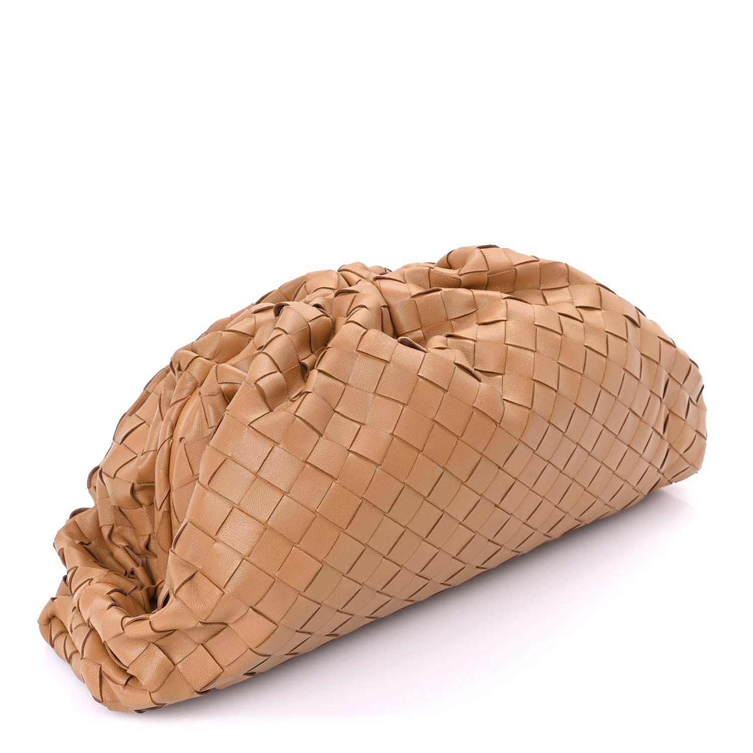 Bottega Veneta Nappa Maxi Intrecciato The Pouch Oversized Clutch Caramel 3 of 7